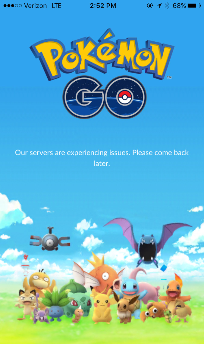 Pokemon Go's server crashing with too much data processing